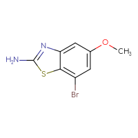 Chemical structure of 7-bromo-5-methoxy-1,3-benzothiazol-2-amine - CSSB00160480953