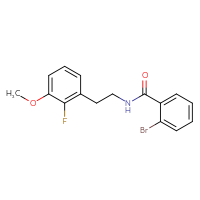 Chemical structure of 2-bromo-N-[2-(2-fluoro-3-methoxyphenyl)ethyl]benzamide - CSSB01617560910
