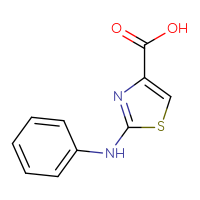 Chemical structure of 2-(phenylamino)-1,3-thiazole-4-carboxylic acid - CSSB00011934482