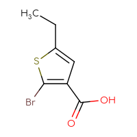 Chemical structure of 2-bromo-5-ethylthiophene-3-carboxylic acid - CSSB00013725182