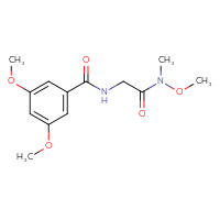 Chemical structure of 2-[(3,5-dimethoxyphenyl)formamido]-N-methoxy-N-methylacetamide - CSSB02031013584
