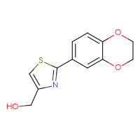Chemical structure of [2-(2,3-dihydro-1,4-benzodioxin-6-yl)-1,3-thiazol-4-yl]methanol - CSSB02150213705