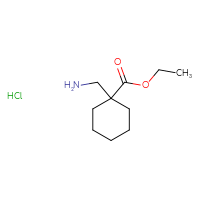 Chemical structure of ethyl 1-(aminomethyl)cyclohexane-1-carboxylate hydrochloride - CSSB14813039882