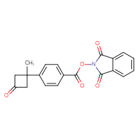 Chemical structure of 1,3-dioxo-2,3-dihydro-1H-isoindol-2-yl 4-(1-methyl-3-oxocyclobutyl)benzoate - CSSB06270202209