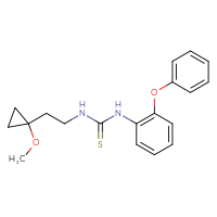 Chemical structure of 3-[2-(1-methoxycyclopropyl)ethyl]-1-(2-phenoxyphenyl)thiourea - CSSB21432494380