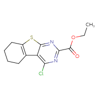 Chemical structure of ethyl 3-chloro-8-thia-4,6-diazatricyclo[7.4.0.0²,⁷]trideca-1(9),2,4,6-tetraene-5-carboxylate - CSSB00020636697