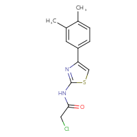 Chemical structure of 2-chloro-N-[4-(3,4-dimethylphenyl)-1,3-thiazol-2-yl]acetamide - CSSB00000681778