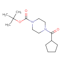 Chemical structure of tert-butyl 4-cyclopentanecarbonylpiperazine-1-carboxylate - CSSB00020584341