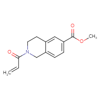 Chemical structure of methyl 2-(prop-2-enoyl)-1,2,3,4-tetrahydroisoquinoline-6-carboxylate - CSSB02000313140