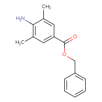 Chemical structure of benzyl 4-amino-3,5-dimethylbenzoate - CSSB00010203117