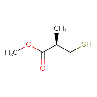 Chemical structure of methyl (2R)-2-methyl-3-sulfanylpropanoate - CSSB00036398524