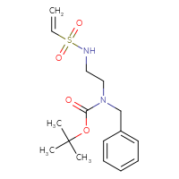 Chemical structure of tert-butyl N-benzyl-N-(2-ethenesulfonamidoethyl)carbamate - CSSB18545495185