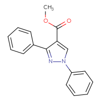 Chemical structure of methyl 1,3-diphenyl-1H-pyrazole-4-carboxylate - CSSB00026053788