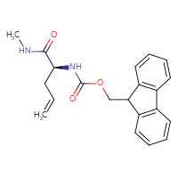Chemical structure of (9H-fluoren-9-yl)methyl N-[(1S)-1-(methylcarbamoyl)but-3-en-1-yl]carbamate - CSSB21043414244