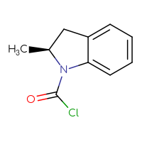 Chemical structure of (2S)-2-methyl-2,3-dihydro-1H-indole-1-carbonyl chloride - CSSB15013570845