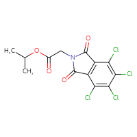 Chemical structure of propan-2-yl 2-(4,5,6,7-tetrachloro-1,3-dioxo-2,3-dihydro-1H-isoindol-2-yl)acetate - CSSB00026731632