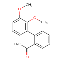 Chemical structure of 1-{2',3'-dimethoxy-[1,1'-biphenyl]-2-yl}ethan-1-one - CSSB00001839702