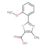 Chemical structure of 2-(2-methoxyphenyl)-4-methyl-1,3-thiazole-5-carboxylic acid - CSSB00000285463