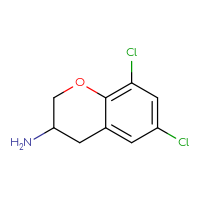 Chemical structure of 6,8-dichloro-3,4-dihydro-2H-1-benzopyran-3-amine - CSSB00010196374