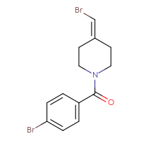 Chemical structure of 1-(4-bromobenzoyl)-4-(bromomethylidene)piperidine - CSSB02490663685