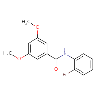 Chemical structure of N-(2-bromophenyl)-3,5-dimethoxybenzamide - CSSB00046066393