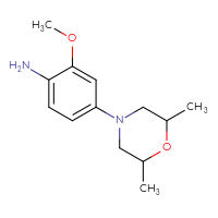 Chemical structure of 4-(2,6-dimethylmorpholin-4-yl)-2-methoxyaniline - CSSB00003437054
