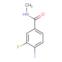 Chemical structure of 3-fluoro-4-iodo-N-methylbenzamide - CSSB00015734220