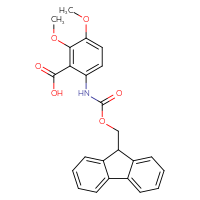 Chemical structure of 6-({[(9H-fluoren-9-yl)methoxy]carbonyl}amino)-2,3-dimethoxybenzoic acid - CSSB03552379331