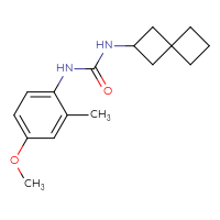 Chemical structure of 1-(4-methoxy-2-methylphenyl)-3-{spiro[3.3]heptan-2-yl}urea - CSSB00066417346