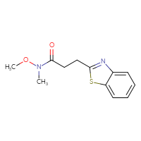 Chemical structure of 3-(1,3-benzothiazol-2-yl)-N-methoxy-N-methylpropanamide - CSSB00000482111