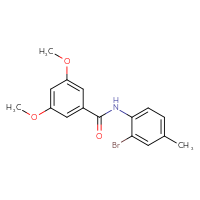 Chemical structure of N-(2-bromo-4-methylphenyl)-3,5-dimethoxybenzamide - CSSB00015183545