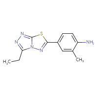 Chemical structure of 4-{3-ethyl-[1,2,4]triazolo[3,4-b][1,3,4]thiadiazol-6-yl}-2-methylaniline - CSSB00000596399