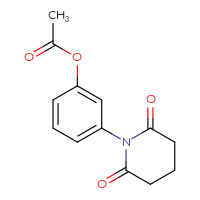 Chemical structure of 3-(2,6-dioxopiperidin-1-yl)phenyl acetate - CSSB21224752691