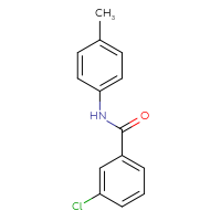 Chemical structure of 3-chloro-N-(4-methylphenyl)benzamide - CSSB00046204772