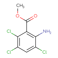 Chemical structure of methyl 2-amino-3,5,6-trichlorobenzoate - CSSB00011356639