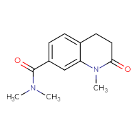 Chemical structure of N,N,1-trimethyl-2-oxo-1,2,3,4-tetrahydroquinoline-7-carboxamide - CSSB01150687193