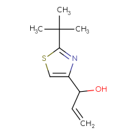 Chemical structure of 1-(2-tert-butyl-1,3-thiazol-4-yl)prop-2-en-1-ol - CSSB00013447754
