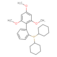 Chemical structure of dicyclohexyl({2',4',6'-trimethoxy-[1,1'-biphenyl]-2-yl})phosphane - CSSB00161107708