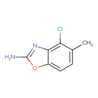 Chemical structure of 4-chloro-5-methyl-1,3-benzoxazol-2-amine - CSSB00011083967