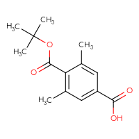 Chemical structure of 4-[(tert-butoxy)carbonyl]-3,5-dimethylbenzoic acid - CSSB03568264830