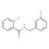 Chemical structure of 2-chloro-N-[(3-chlorophenyl)methyl]benzamide - CSSB00027756310