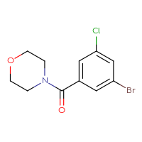 Chemical structure of 4-(3-bromo-5-chlorobenzoyl)morpholine - CSSB00006400682