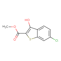 Chemical structure of methyl 6-chloro-3-hydroxy-1-benzothiophene-2-carboxylate - CSSB00000023449