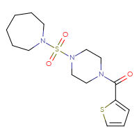 Chemical structure of 1-{[4-(thiophene-2-carbonyl)piperazin-1-yl]sulfonyl}azepane - CSSB00025995266
