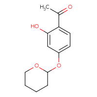 Chemical structure of 1-[2-hydroxy-4-(oxan-2-yloxy)phenyl]ethan-1-one - CSSB00025740986