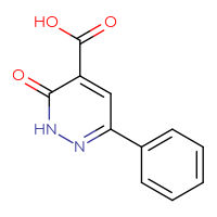 Chemical structure of 3-oxo-6-phenyl-2,3-dihydropyridazine-4-carboxylic acid - CSSB00010277546