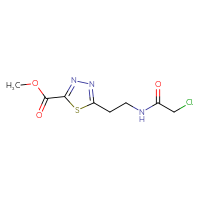 Chemical structure of methyl 5-[2-(2-chloroacetamido)ethyl]-1,3,4-thiadiazole-2-carboxylate - CSSB03545816138
