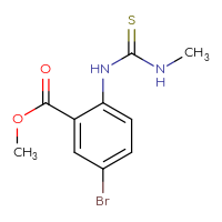 Chemical structure of methyl 5-bromo-2-[(methylcarbamothioyl)amino]benzoate - CSSB20751253421