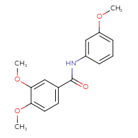 Chemical structure of 3,4-dimethoxy-N-(3-methoxyphenyl)benzamide - CSSB00026305898