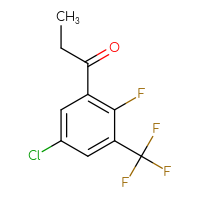 Chemical structure of 1-[5-chloro-2-fluoro-3-(trifluoromethyl)phenyl]propan-1-one - CSSB20813997938